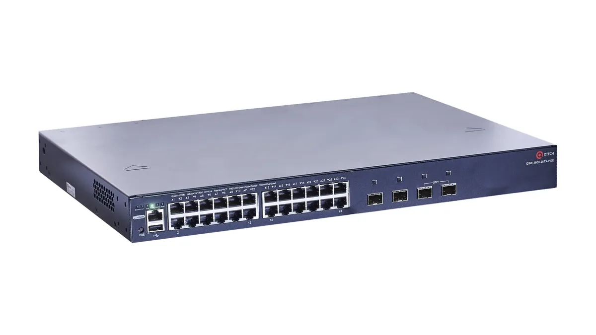Управляемый стекируемый коммутатор QTECH QSW-4600-28TX-POE