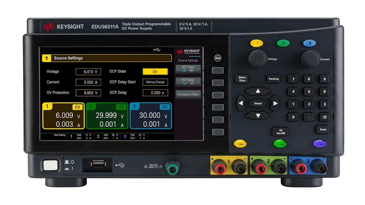 Источник питания постоянного тока Keysight EDU36311A с тремя выходами