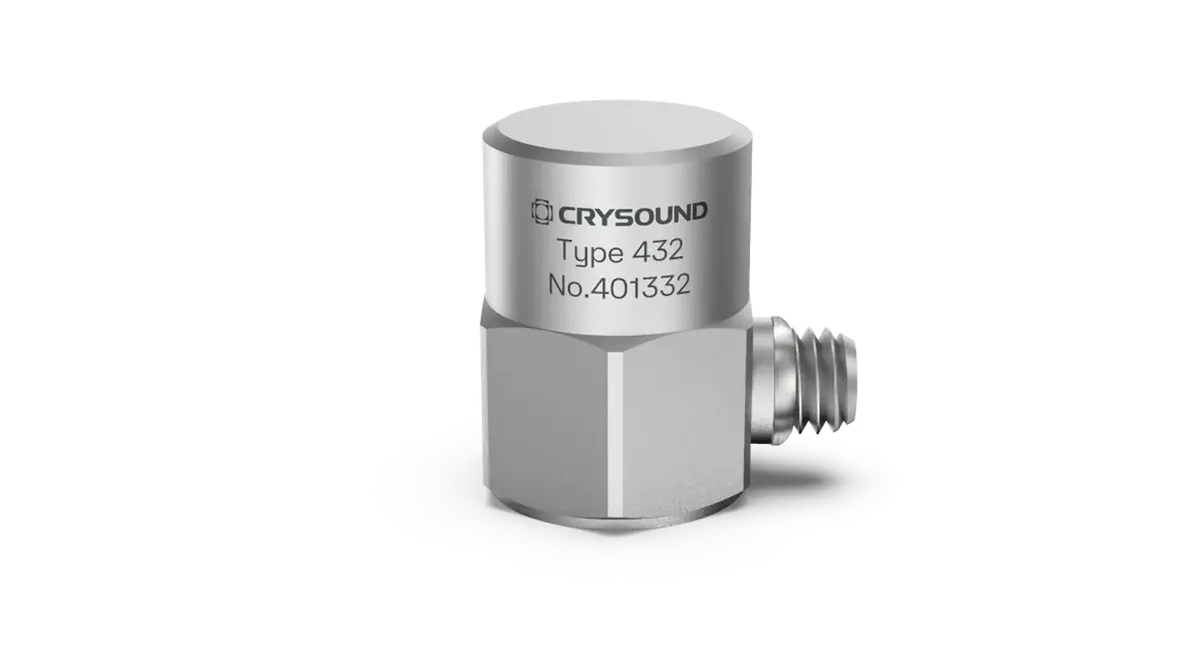 Акселерометр CRYSOUND CRY432, 1 ось, 5 мВ/g, ±1000 g pk, от 1 Гц до 12 кГц