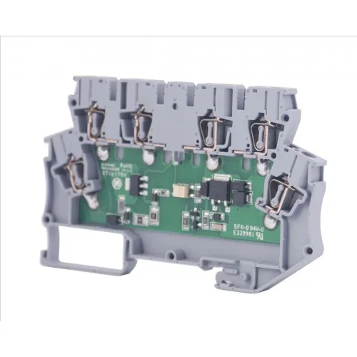 Клеммник 2-х ярусный с электронными компонентами KLEMSAN WG-EKI-С схема 21, 24V 110410N