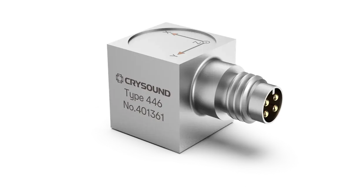 Акселерометр CRYSOUND CRY446, 10 мВ/g, ±500 g pk, от 1 Гц до 5 кГц