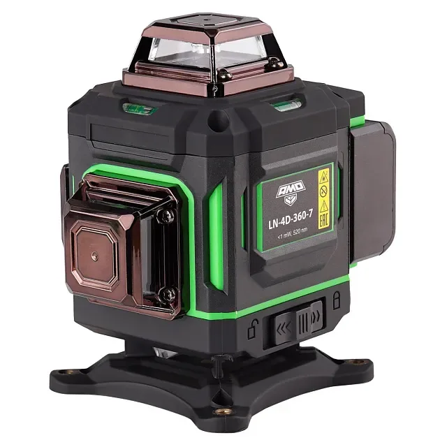 Лазерный уровень с зеленым лучом AMO LN 4D-360-7