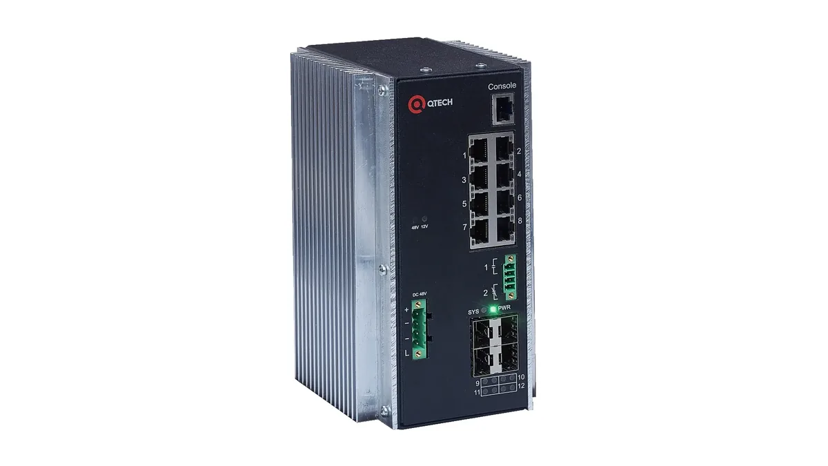 Управляемый коммутатор QTECH QSW-3750-12T-I-POE-DC