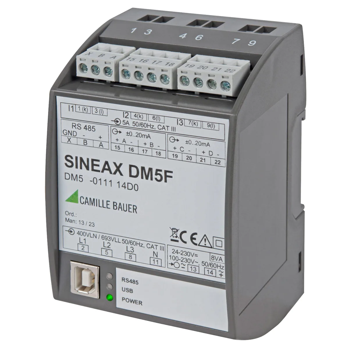Измеритель параметров электрической энергии Sineax DM5F